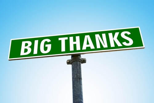 Sign big thanks green_Image used under licence from Shutterstock