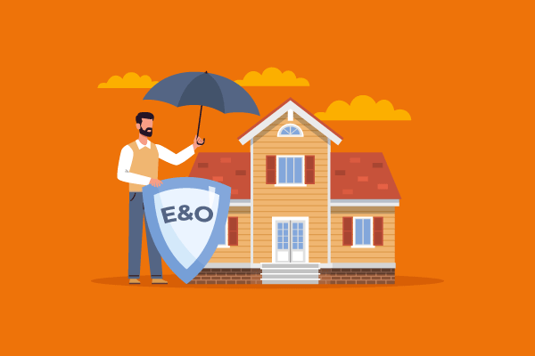 A real estate agent protects himself with E&O insurance while viewing a property.
